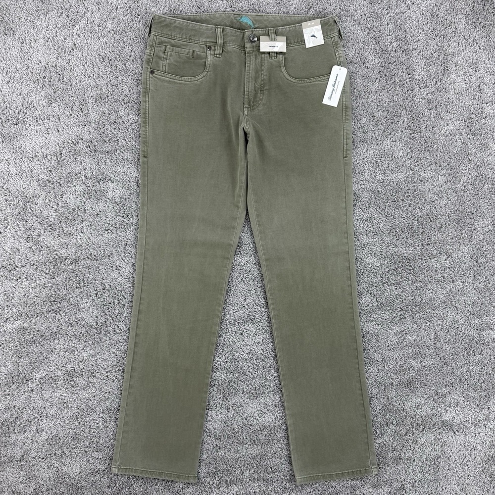 Tommy Bahama Boracay Brushed Twill Pants Men's NWT 29x30 Rock Shade Vintage Fit